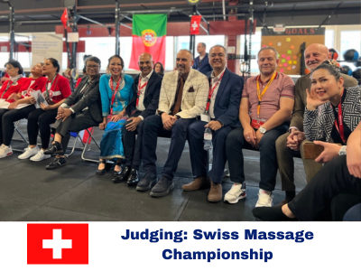 London School of Massage at teaching at world Massage Championship