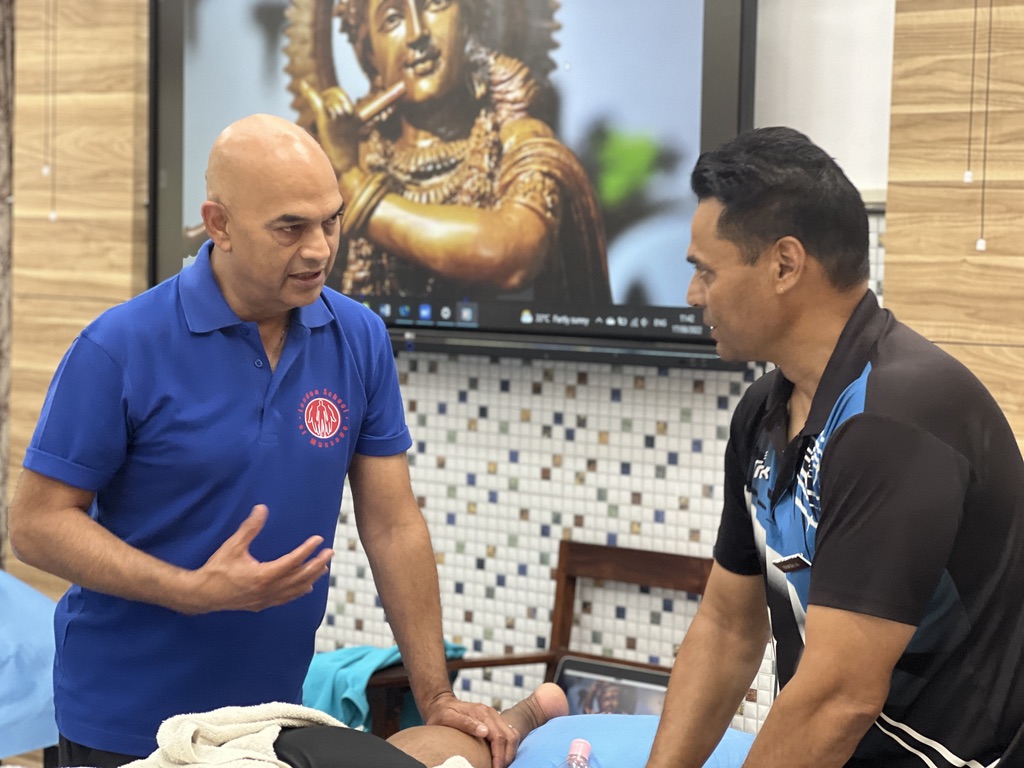 London School of Massage lecturers training at NSNIS SAI Patiala