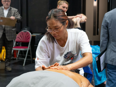 Competitors at UK Massage Championship - Organised by London School of Massage